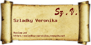 Szladky Veronika névjegykártya